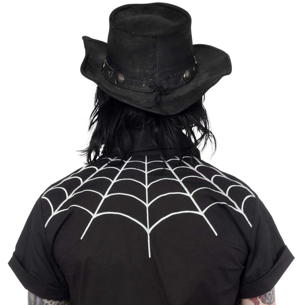 Spiderweb White Western Shirt