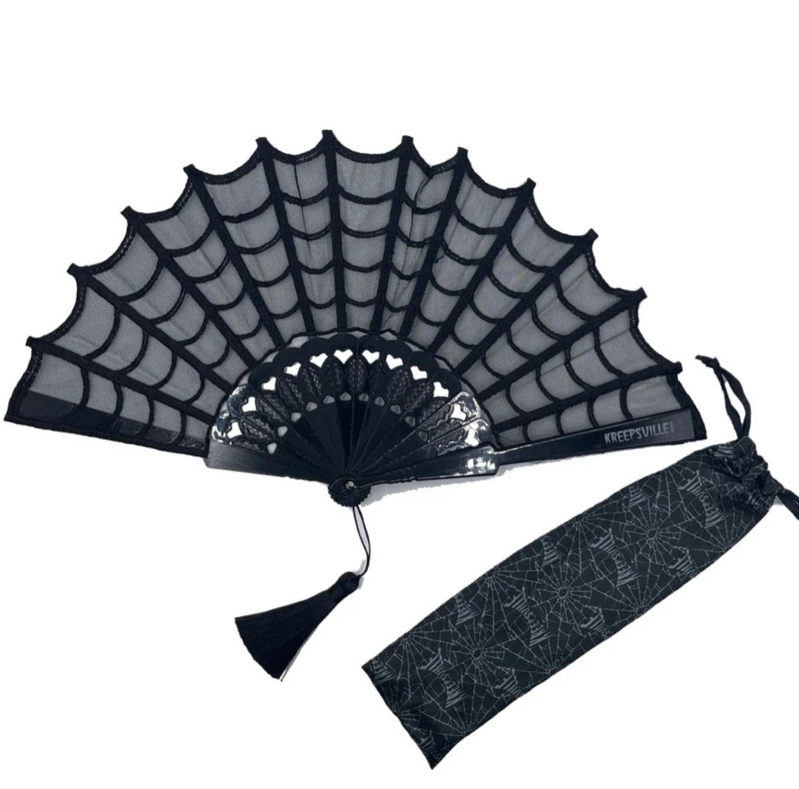 Spiderweb Lace Hand Fan