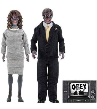NECA They Live Retro Clothed Alien 8 inch Action Figure - 2 Pack