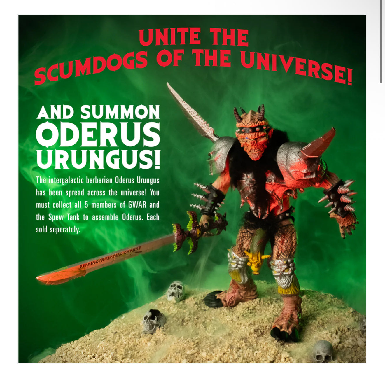 GWAR - JIZMAK DA GUSHA - 5" ACTION FIGURE