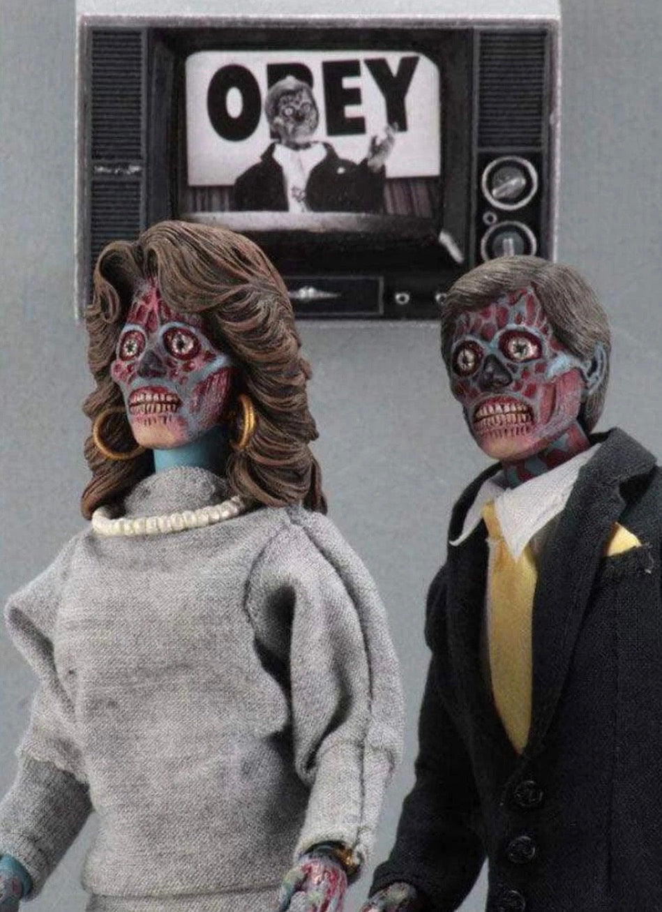 NECA They Live Retro Clothed Alien 8 inch Action Figure - 2 Pack