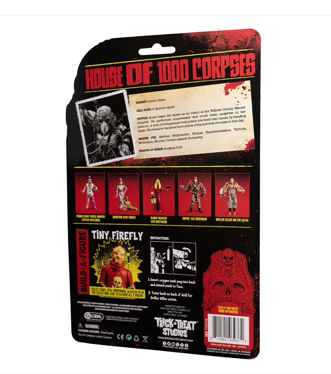 HOUSE OF 1000 CORPSES - DRILLER KILLER DOCTOR SATAN - 5" ACTION FIGURE