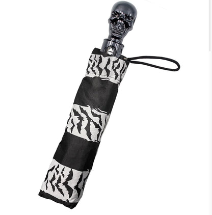 Skull Handle Bat Swirl Umbrella