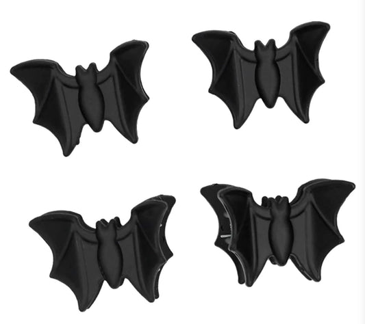 Bat Mini Claw Clip Set Black