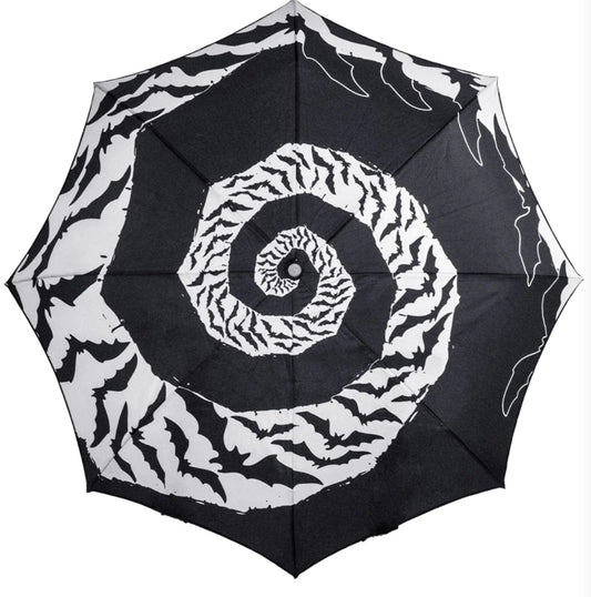 Skull Handle Bat Swirl Umbrella