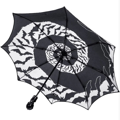 Skull Handle Bat Swirl Umbrella