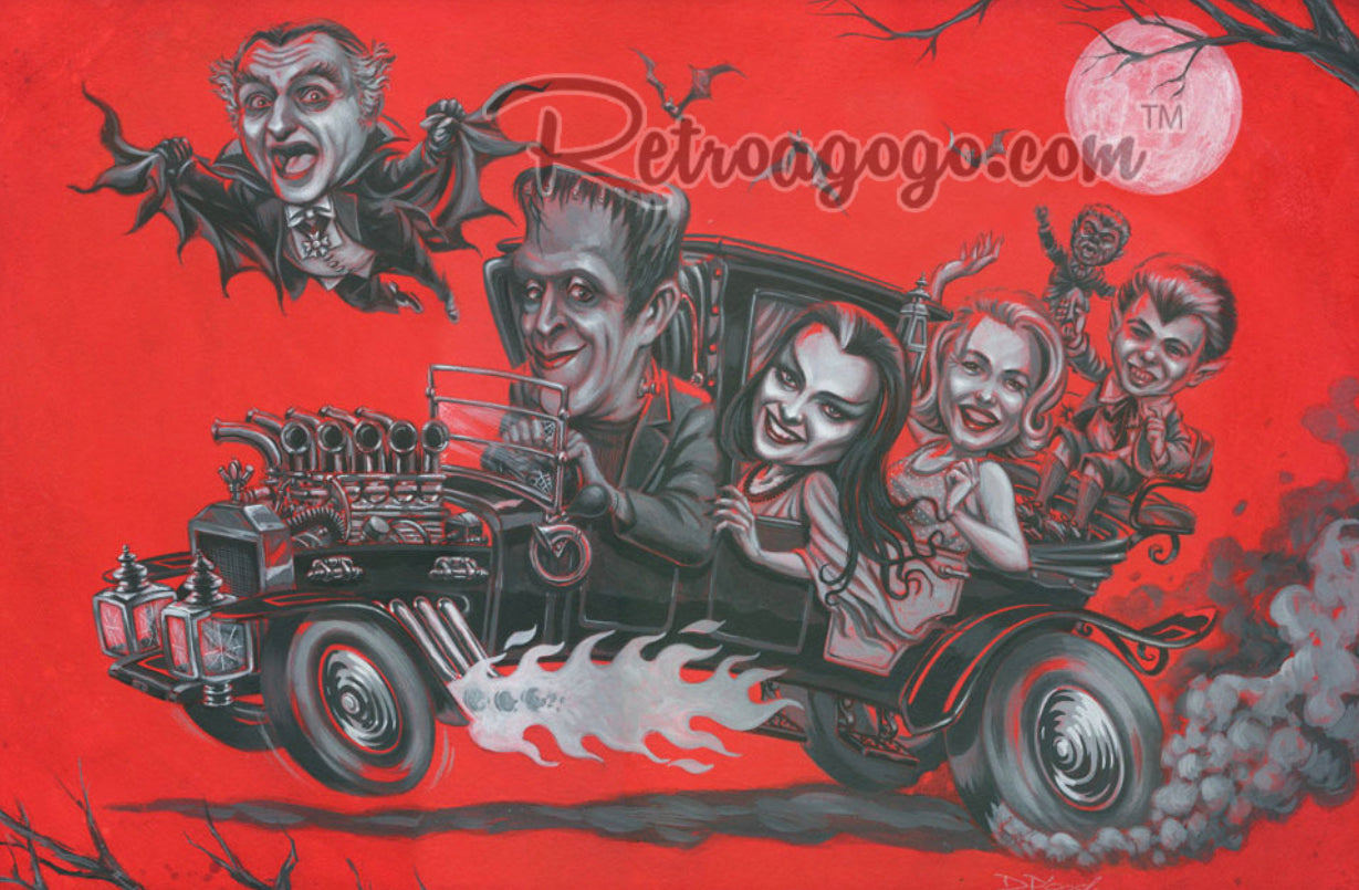 P'gosh Monsters Midnight Ride Print